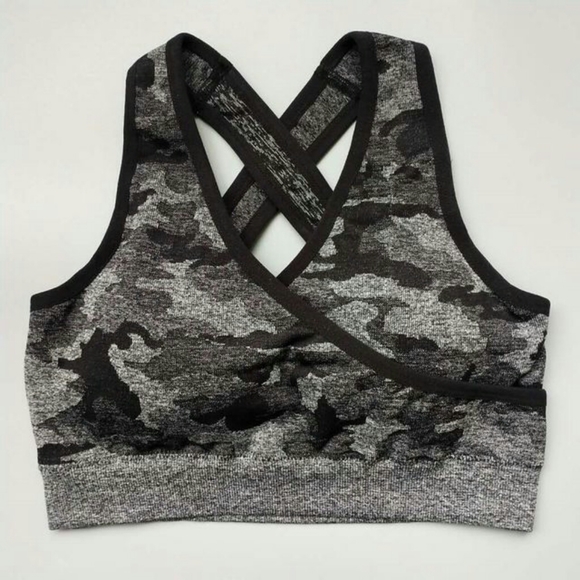 Camo yoga seamless fitness set leggings sports bra - Picture 3 of 9